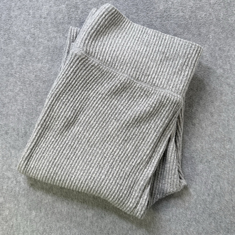 Abercrombie & Fitch Ribbed Knit Lounge Leggings Gray Women's L